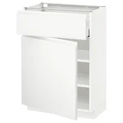 METOD / MAXIMERA Podni element s fiokom/vratima, bela/Voxtorp matirano bela, 60x37 cm