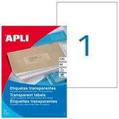 Poliestrske etikete prozorne 210x297mm Agipa A4 laser 100 listov