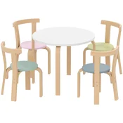 Homestar Otroška miza in stol komplet 5-delni 60x60x50 cm večbarvno