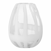 Bijela staklena rucno izradena vaza (visina 18 cm) Cosmin – Bloomingville
