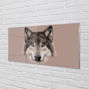 tulup.si Stenska plošča za kuhinjo Poslikano volk 125x50 cm