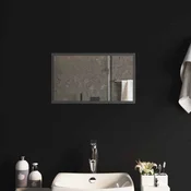 vidaXL LED kopalniško ogledalo Transparentno 50 x 30 cm kaljeno steklo