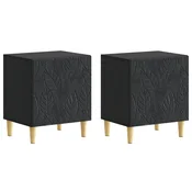 Nocni ormaric 2 pcs Crna 43 x 34,5 x 50 cm Konstruirano drvo
