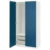 PAX/FYRUDDEN Garderobni sestav, bela/modra, 100x60x201 cm