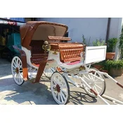 Casa Padrino baroque horse drawn carriage white/brown - Baroque style wedding carriage