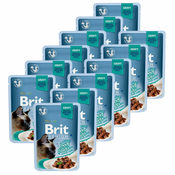 Vrečka BRIT Premium Cat Delicate Fillets in Gravy with Beef 12x85 g
