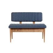 Hanah Home Trpezarijska klupa Vina Bank 110x85x40cm Bež-Tamnoplava