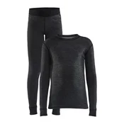 Otroški termo komplet Craft Core Wool Merino Junior Black 86/92 cm
