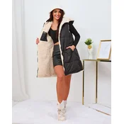 Resti Black and cream long double-sided womens vest