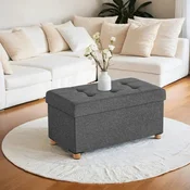 Songmics Shranjevalna klop 38x110x40 cm siva