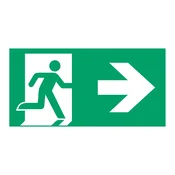 B-Safety Znak za izhod v sili tipa B za L-LUX Standard Eco - bela, zelena - Plastika