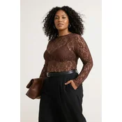 Trendyol Curve Ženska bluza Tbbaw26Af00122, Braon