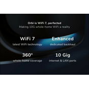 *Netgear RBE973SB sistem WiFi 7 Orbi 3-pk črn
