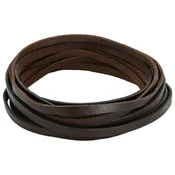 Vidaxl Usnjeni trak Temno rjava 1000 x 0,6 cm Usnje