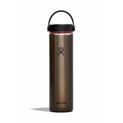 Termo steklenica Hydro Flask 24 Oz Lightweight Wide Flex Cap B Obsidian rjava barva, LW24LWB080