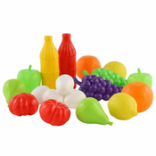 Set za igru Polesie Toys - Voće i povrće, 19 artikala