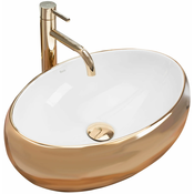 Umivalnik Rea Linda Gold White countertop