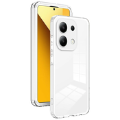 Hibridni ovitek Crystal Bumper z vgrajeno zaščito zadnje kamere za Xiaomi Redmi Note 13 4G - metallic white