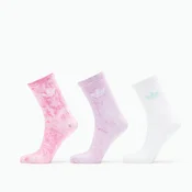 Nogavice adidas Tie Dye Crew Socks 3-Pack Bliss Pink L
