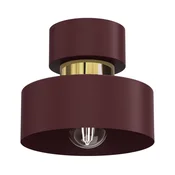 Stropno svetlo MARTI 1xE27/15W/230V precnik 20,5 cm bordo/zlatna