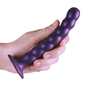Ouch! Beaded Silicone G-Spot Dildo 6,5/16,5cm Purple