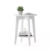 Songmics Stranska mizica 40x50 cm bela