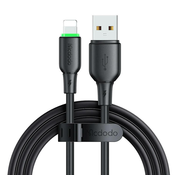 USB na Lightning kabel Mcdodo CA-4741 s LED svjetlom 1,2 m (crni)