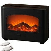 Verkgroup Difuzor dekorativni LED kamin 240ml vlažilec zraka USB časovnik
