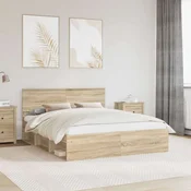 vidaXL vidaXL Konstrukcija postelje Sonoma 160 x 200 cm Masivno borovo les, (5000103295)
