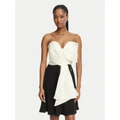 Fracomina Cocktail obleka FQ26WD1007W77501 Kremna Slim Fit