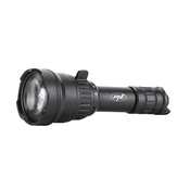 LED svetilka PNI Adventure F300 v 3 barvah, bela, rdeča, zelena, domet 500 m, svetlobni tok 540 lm, baterija 18650 3000mAh priložena, polnilec priložen, funkcija povečave in zatemnitve