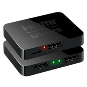 INF 2-vratni HDMI razdelilnik 1x2 - 3D in 4K, (21276185)