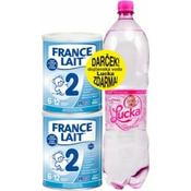 France Lait 2 nadaljevalna mlečna formula za dojenčke od 6-12 mesecev 2x400g + Lucka 1,5L