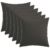 vidaXL Prevleka za blazino 6 kos HEERLEN Temno siva 35 x 35 cm Blago