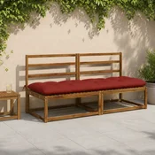 vidaXL Blazina za klop VIANEN 100% poliester Rdeča 200 x 60 x 12 cm