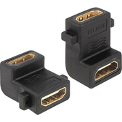 Delock HDMI adapter [1x HDMI-vtičnica  1x HDMI-vtičnica] črn pozlačeni kontakti Delock