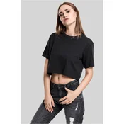 Womens short oversized t-shirt in black color