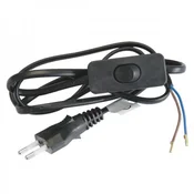 Elit+ prikljucni kabl euro utikac pp/l-u 2x0.75/ 2m sa meduprekidacem crni 2.5a 250v ( EL75291 )