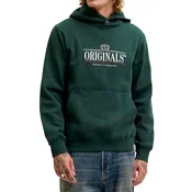 Jack & Jones dukserica Fusion sa kapuljacom za muškarce, tamnozelena