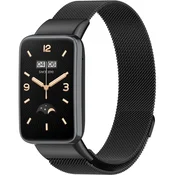 GS Milanski pašček za Xiaomi Mi Band 7 Pro, črne barve