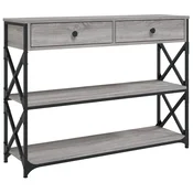 Vidaxl Konzolna mizica siva sonoma 100x28x75 cm inženirski les