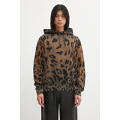 Bombažen pulover Aries Leopard Hoodie