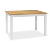 Stol ADAM 100x60 cm - laminirana ploča + MDF - hrast votan/bijeli