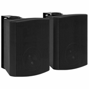 Greatstore Stenski zvočniki 2 kosa črni notranji in zunanji 120 W