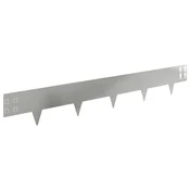 Vidaxl Robovi trave 10 szt. 100 x 15 cm Jeklo Srebrna