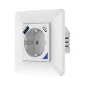 Immax NEO 07801L - Pametna uticnica 16A/230V + 1xUSB-A+1xUSB-C Tuya SCHUKO
