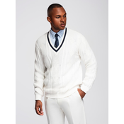 Ombre Knitted monochrome mens viscose cardigan - navy blue