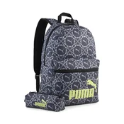 PUMA Phase 20L Backpack Set, Accessories, Moody Gray/Smokey Gray/Geometric Aop, OSFA
