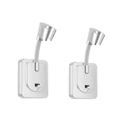 INF Adjustable No-Drill Shower Head Holder 2-Pack — Universal 4/5 Connector White, (5000158270)