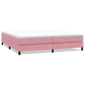 Vidaxl Box Spring postelja brez vzmetnico Pink 200x220 cm Žamet